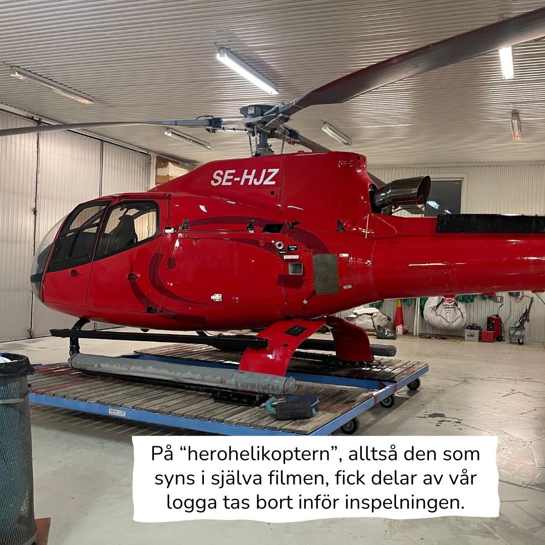 Herohelikoptern SE-HJZ i hangaren